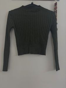 Olive Green Knit Top