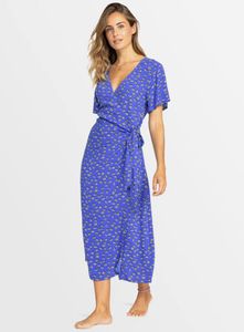 Floral Wrap Midi Dress