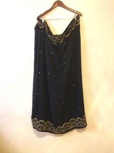 Gold &amp; Black Saree