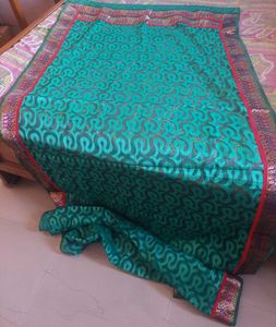 Green Saree With Blouse