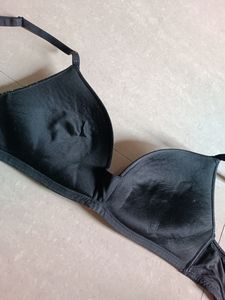 Sexy Soft Silk Black Bra