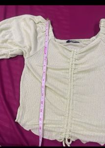 Lime Green Puff Sleeve Top