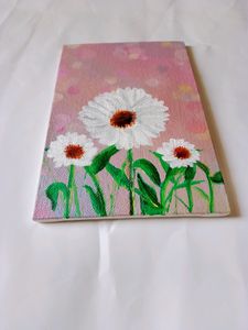 DAISY FLOWER Painting Canvas board (HANDMADE)