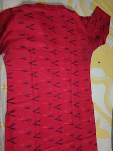 Red Printed Kurta