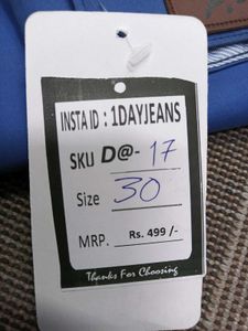 D@17 Size-30 Slim Jeans