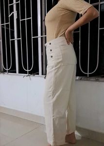 Nude denim pant