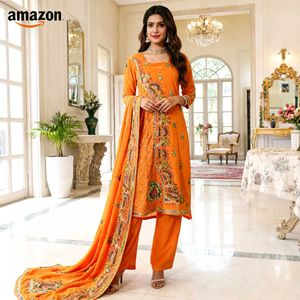 Elegant Orange Kurta Set