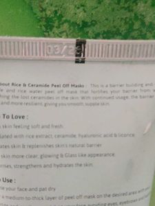 Glamveda Rice &amp; Ceramide Peel Off Mask