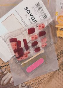 Savana by Urbanic Burgundy Press-On Nails