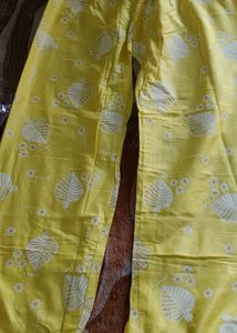 Yellow Floral Print Salwar Kameez Set
