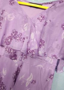 Max Floral Lavender Maxi Dress - XS