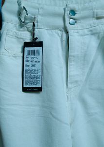 White Wideleg Jeans