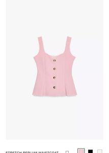 Pink Button-Down Tank Top