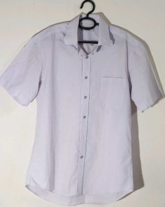 Lilac Striped Short Sleeve Shirt