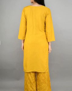Women Viscose Rayon Kurta Palazzo Set