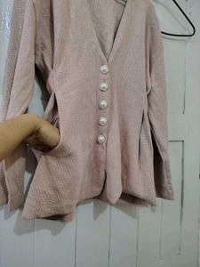 🔥Woolen blazer 😍 New Nude pink sweater overcoat