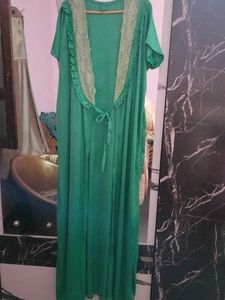 Satin Silk Gowns 2pc - 5 Available