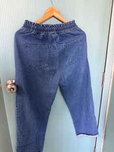 Mom jeans for women dark blue