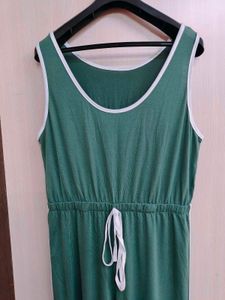 Green Sleeveless Jumpsuit