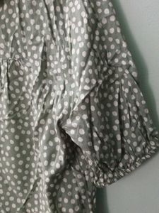 Cute Green N White Fancy Top