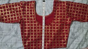 Red &amp; Gold Blouse