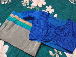 Designer Navy Blue Saree