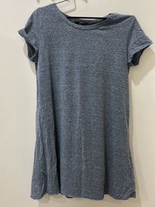 Casual Grey T-Shirt Dress