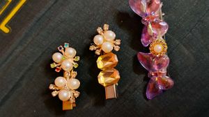 Pearl &amp; Rhinestone Hair Clips (Set of 2)