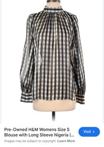 Checkered Blouse 👚 H&M