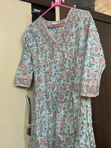 Floral Print Anarkali Kurta