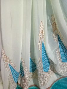 Embroidered Kali Two Color SAREE