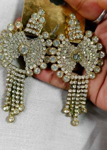 Vintage Rhinestone Statement Earrings