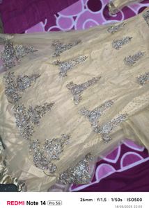 Embellished Beige Salwar Kameez