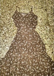 Floral Brown Dress