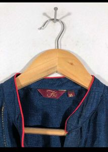 Elegant Embroidered Navy Blue Kurti