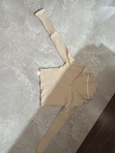 Ribbed Knit V-Neck Top