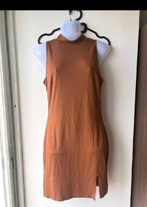 Chic Brown Bodycon Mini Dress