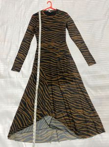 Striped Black+ Brown Bodycon
