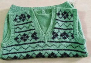 Green Knitted Sweater Vest