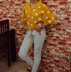 Stylish Yellow Crop Top