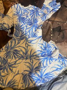 White And Blue Summer Dress
