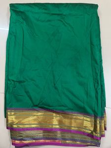 Elegant Green Saree with Gold Border