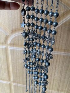 Gunmetal Bead &amp; Charm Body Chains