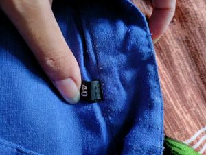 Solid Blue Kurta
