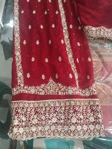 Elegant Maroon Embroidered Suit