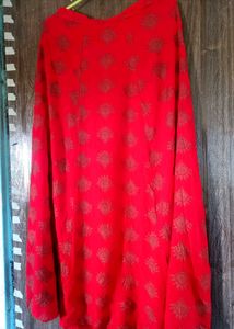 Red Printed Ethnic Skirt