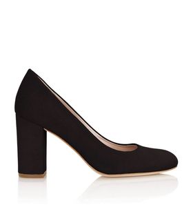 Black Suede Block Heels