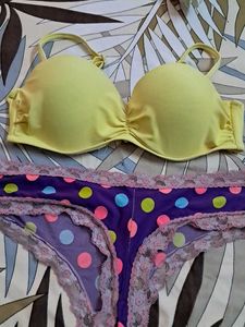 Combo Of Four Imported Fabric Bra N Panty