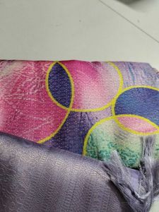 Purple Printed softy saree..