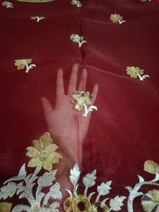 Maroon Brasso Saree